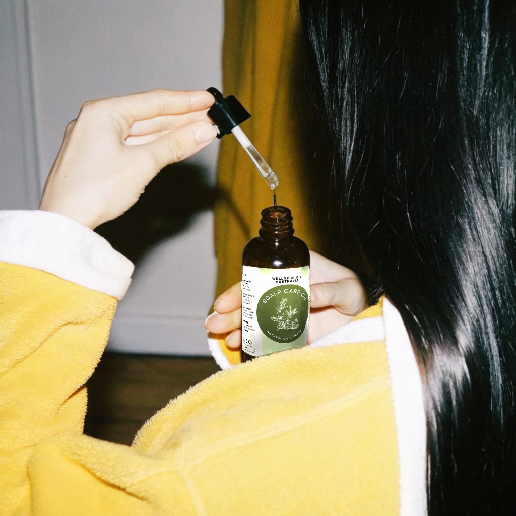 Scalp Care Oil – 100% Cold-Pressed Almond, Castor & Rosemary Oil Blend